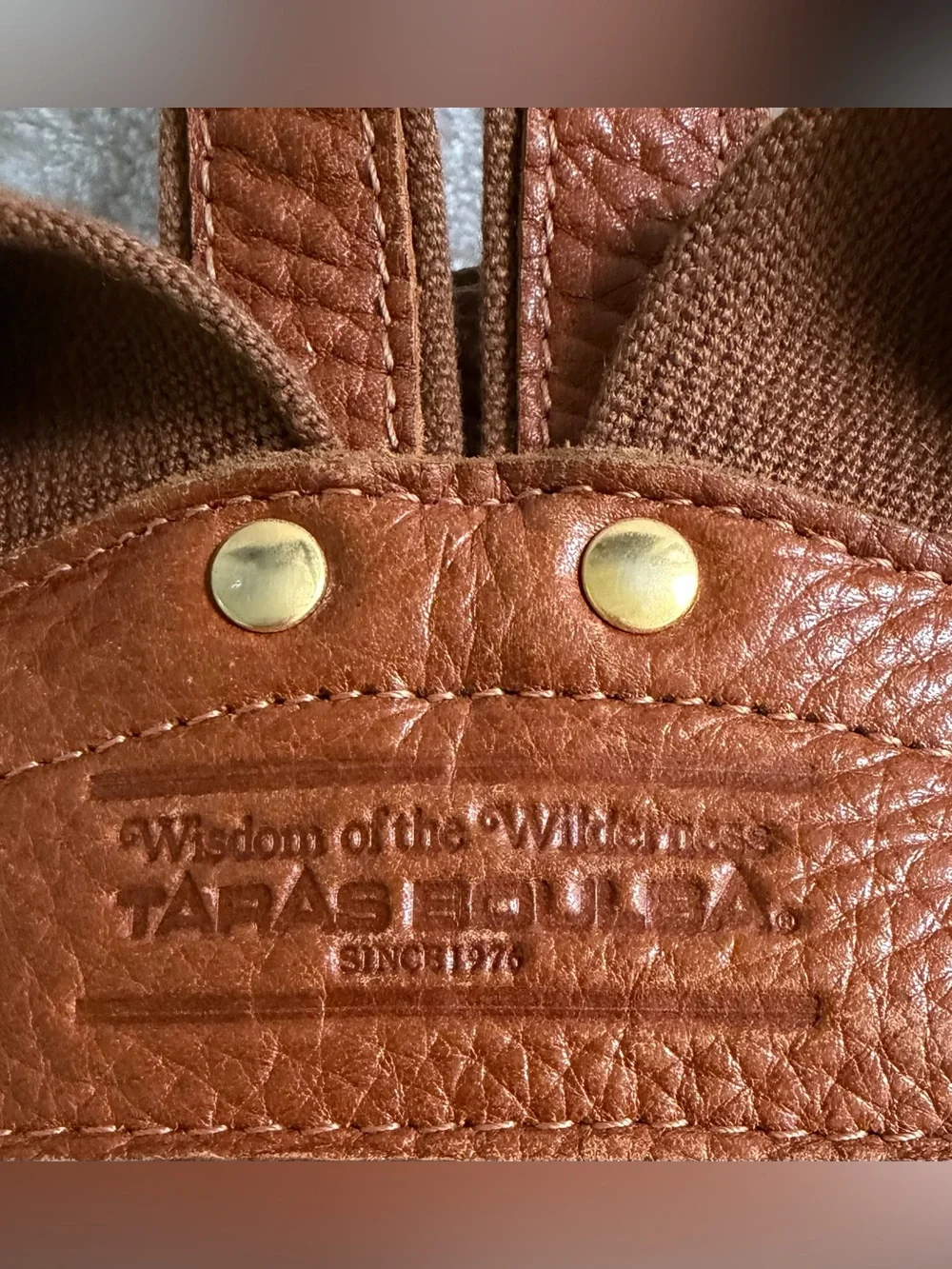 Vintage Taras Boulba by ASICS Pebbled Tan Leather Backpack Lg Japan Rare